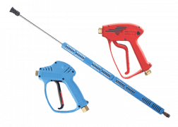 Spray gun and lances