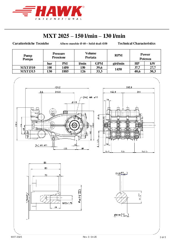 1 HAWK MXT 1510 MXT1313 Rev 0 04 25