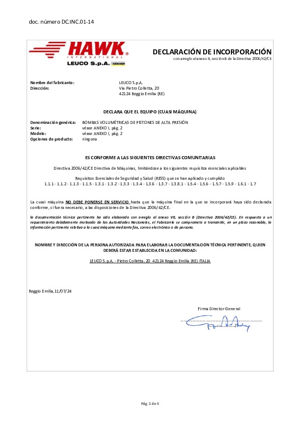 2 Dich Incorporazione Pompe ES