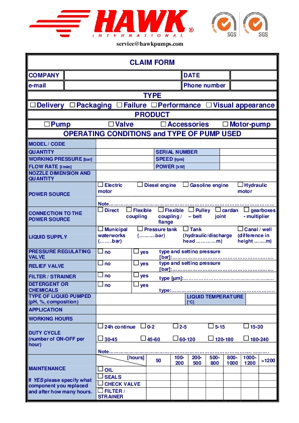 CLAIM FORM en