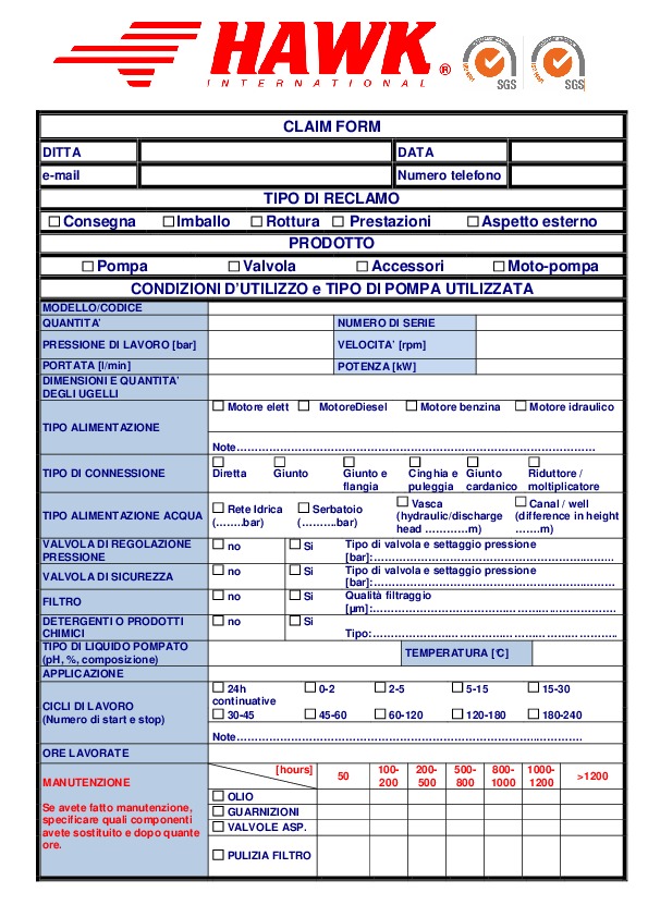 CLAIM FORM it