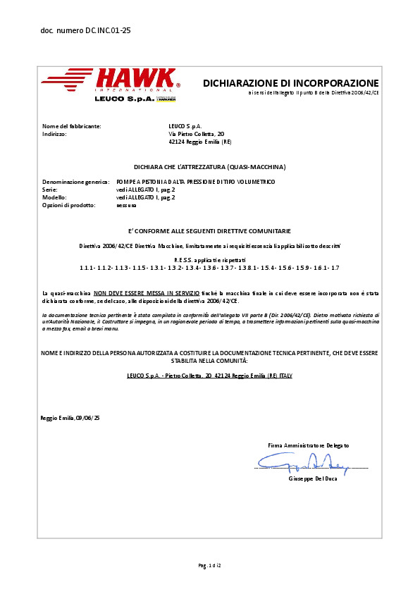 Dich Incorporazione Pompe Basic IT