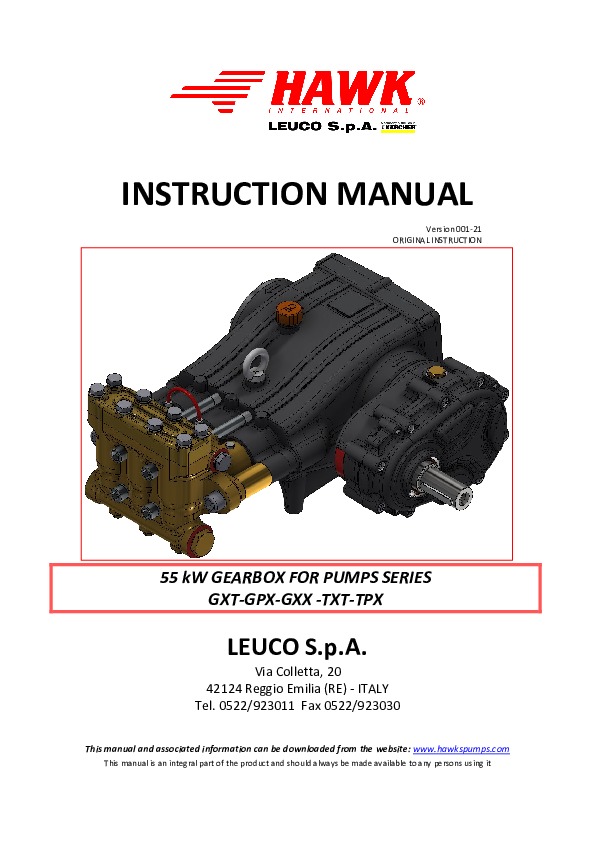 Instruction manual 55 kW 001 21 ENG