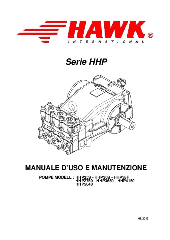 MANUALE POMPA LEUCO HHP REV 03 IT 080313