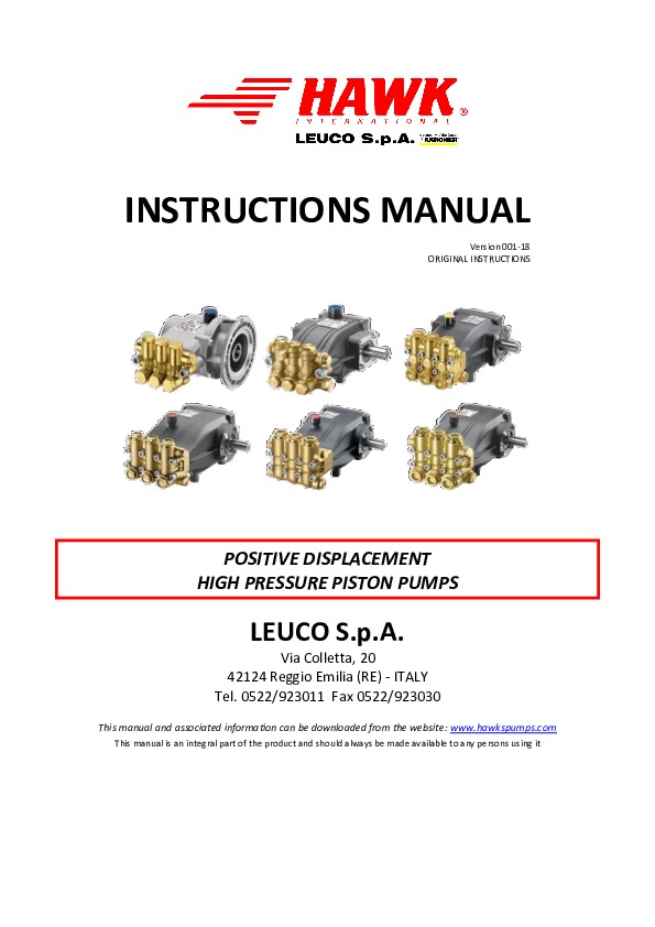 Manuale di istruzioni 001 18 EN