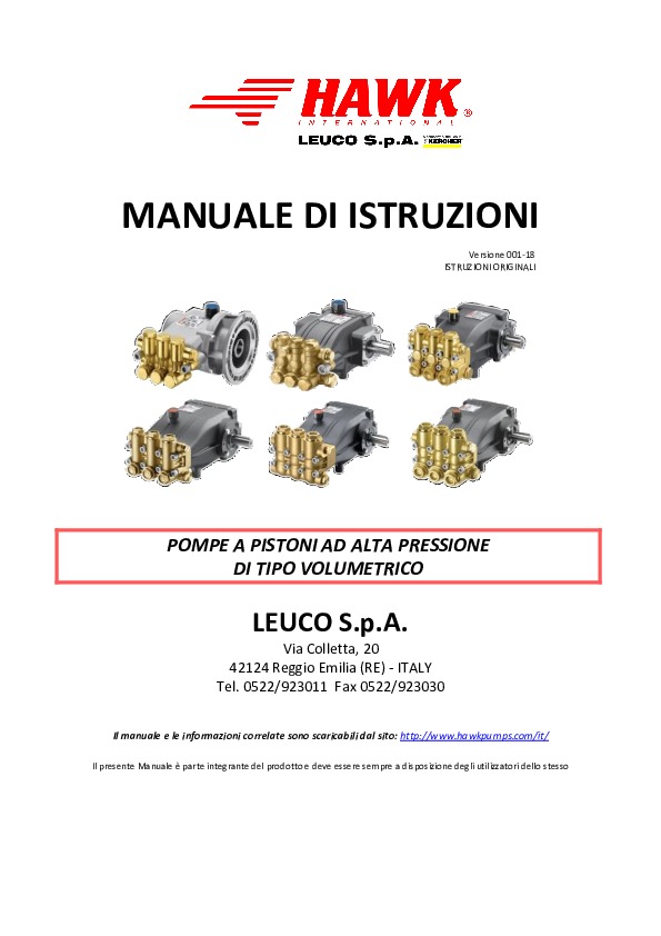 Manuale di istruzioni 001 18 IT