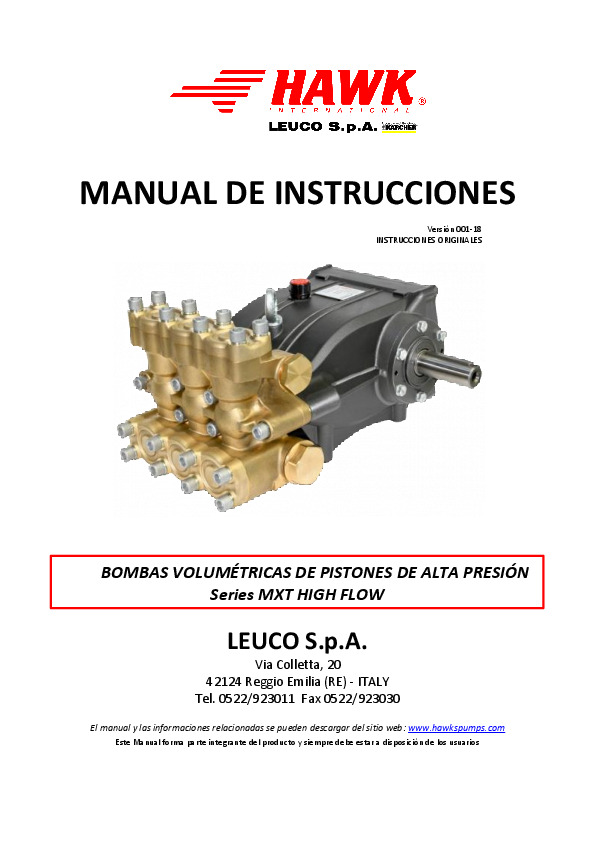 Manuale istruzioni MXT1510 MXT1313 001 ES Leuco