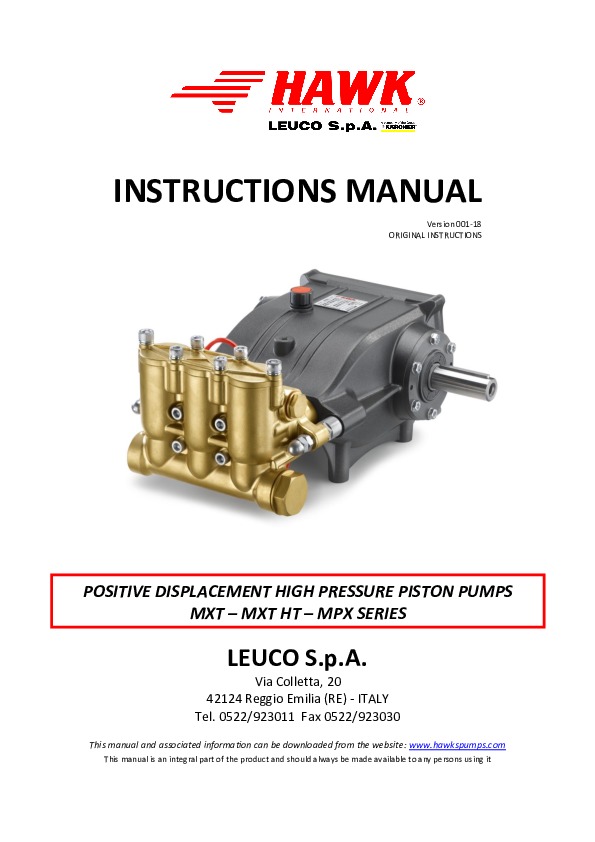 Manuale serie MXT REV 09 EN 2018