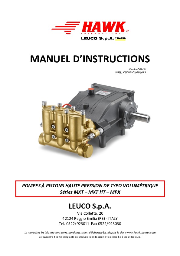 Manuale serie MXT REV 09 FR 2018