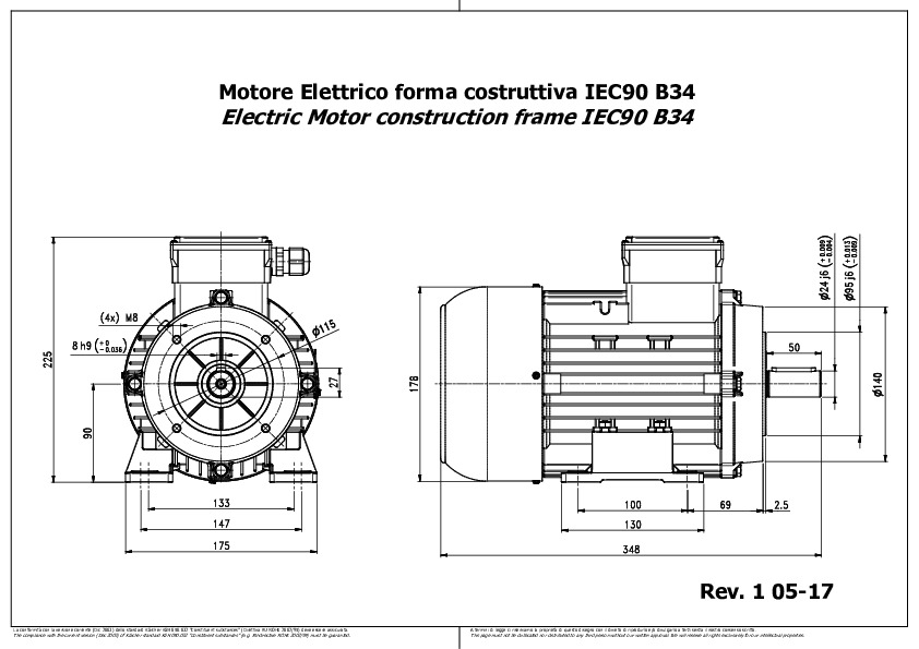 Motori IEC H90 B3 B14 Rev 1